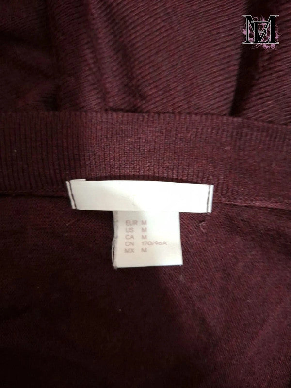 Cardigan rouge bordeaux H&M - Taille M - 38