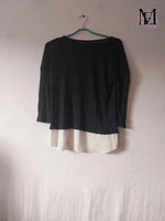 Blouse noir brillant Basics - Taille S - 36