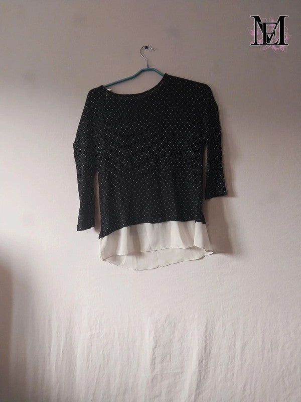 Blouse noir brillant Basics - Taille S - 36