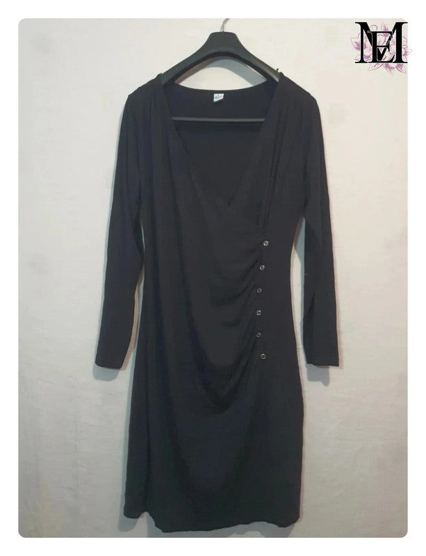 Robe noir moulante Ms Mode - Taille l - 40