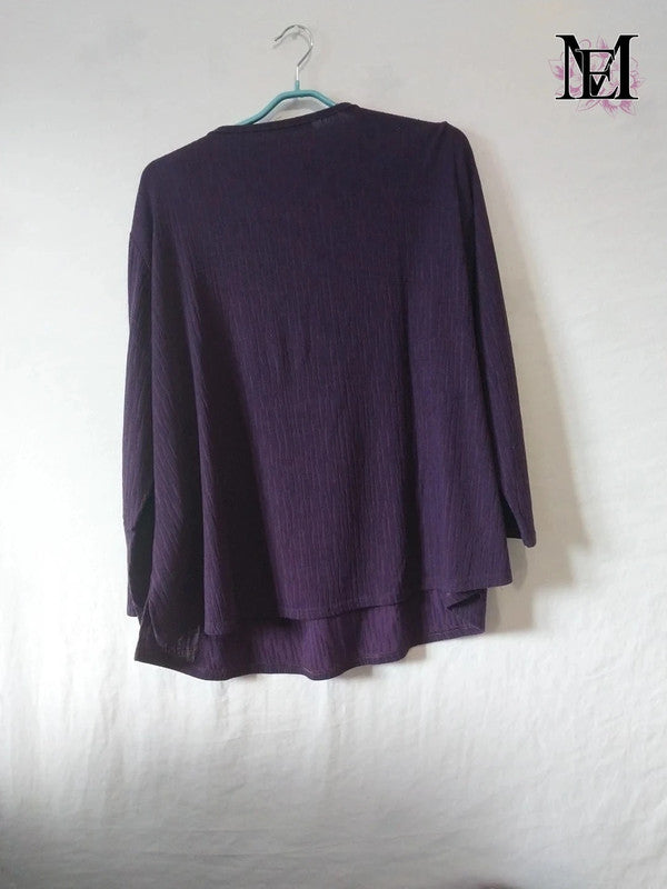T-shirt manche longue violet - Taille XL - 42