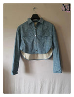 Veste, faux cuir bleu Shein - Taille L - 40