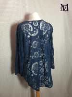 Blouse bleu Mademoiselle-Elégance - Taille L - 40