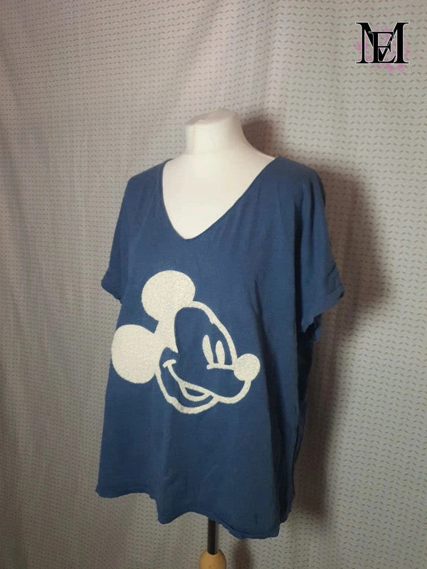 T-Shirt bleu Mickey Andromede - Taille L -40