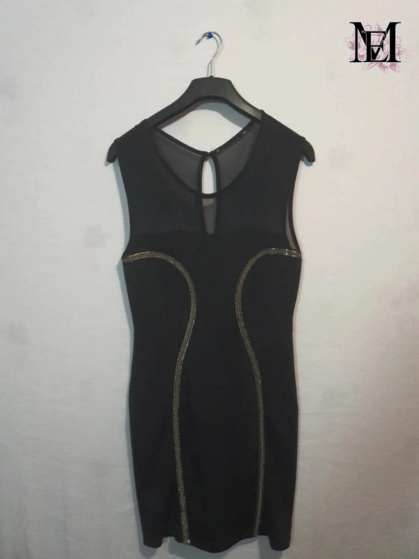 Robe noir moulante Mademoiselle-Elégance - Taille S -36