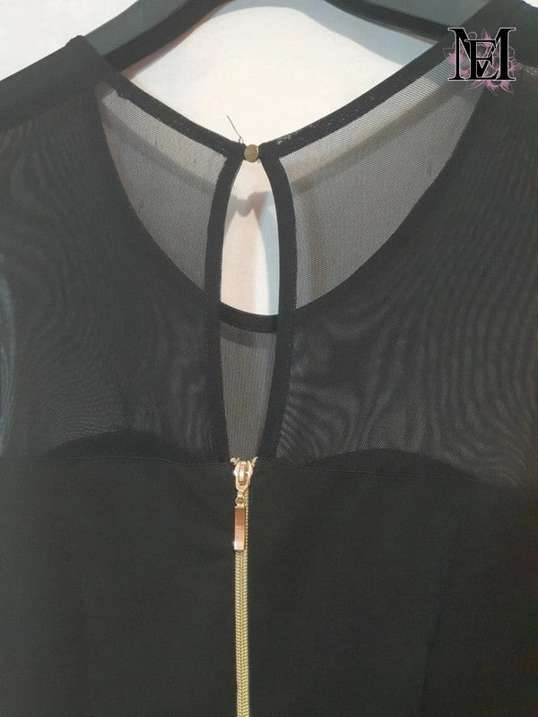 Robe noir moulante Mademoiselle-Elégance - Taille S -36