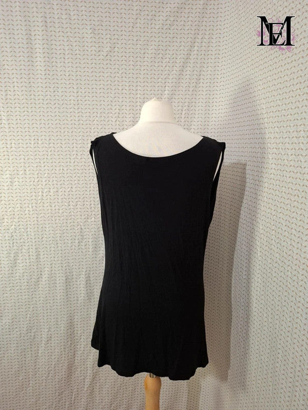 Haut noir Manal Flowers - Taille M - 38