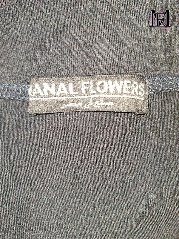 Haut noir Manal Flowers - Taille M - 38
