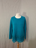 Pull turquoise Belle Femme - Taille 2XL - 44