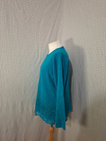 Pull turquoise Belle Femme - Taille 2XL - 44