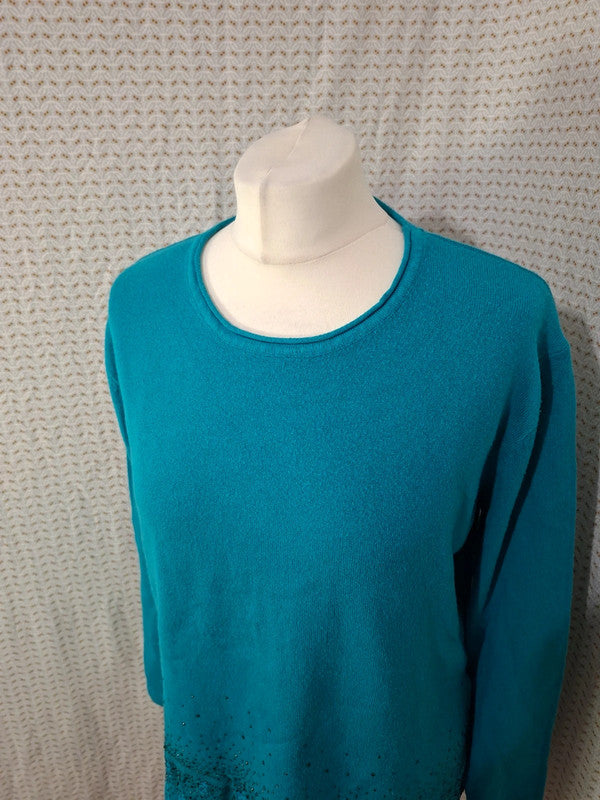 Pull turquoise Belle Femme - Taille 2XL - 44
