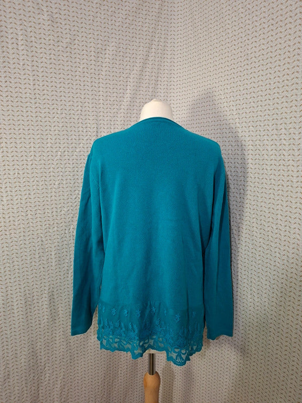Pull turquoise Belle Femme - Taille 2XL - 44