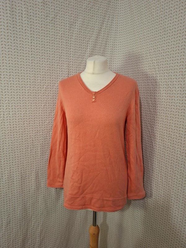 Pull corail Damart - Taille L - 40