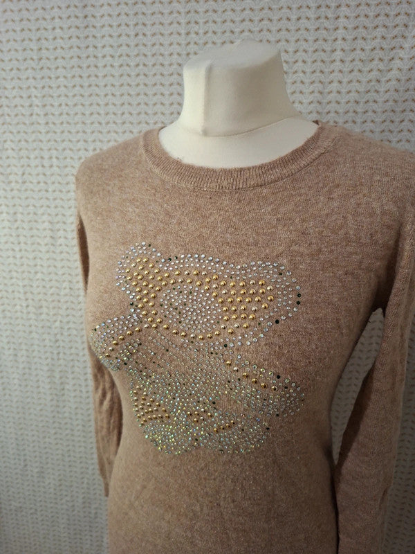 Pull beige Lin Trama - Taille XL - 42