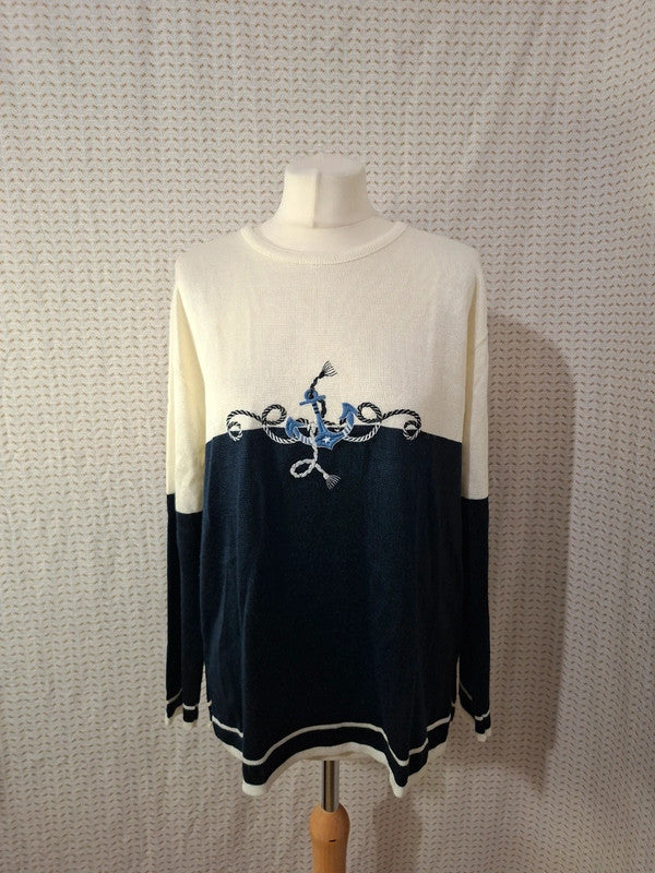 Pull marin Mademoiselle-Élégance - Taille XL - 42
