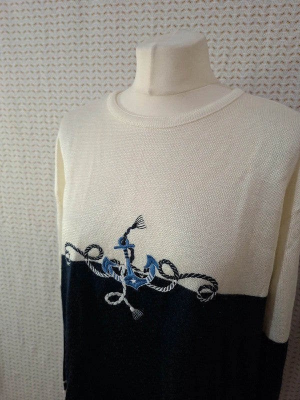 Pull marin Mademoiselle-Élégance - Taille XL - 42