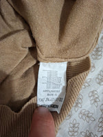 Pull beige col V Mademoiselle-Élégance - Taille L - 40