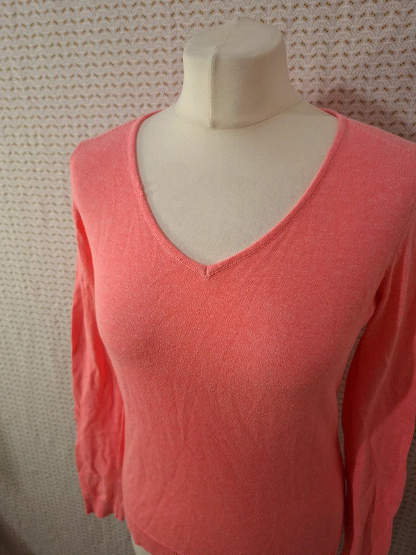 Pull col V rose Camaïeu - Taille XS - 34