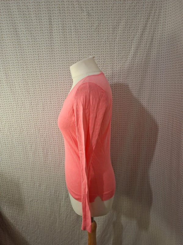 Pull col V rose Camaïeu - Taille XS - 34