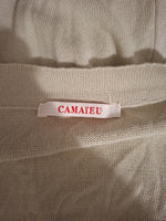 Cardigan beige Camaïeu - Taille S - 36