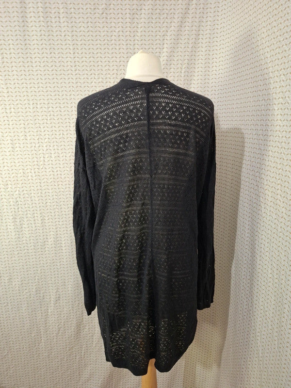 Cardigan noir troué Uniqlo - Taille M - 38