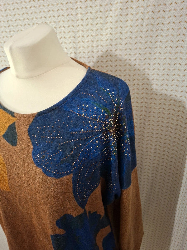 Pull marron Mademoiselle-Élégance - Taille M - 38