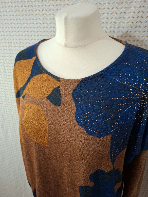 Pull marron Mademoiselle-Élégance - Taille M - 38