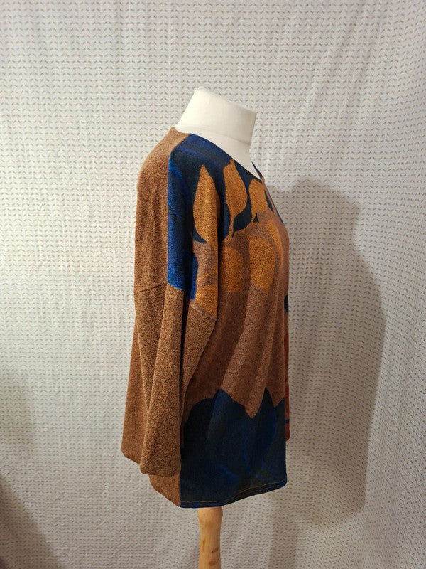 Pull marron Mademoiselle-Élégance - Taille M - 38