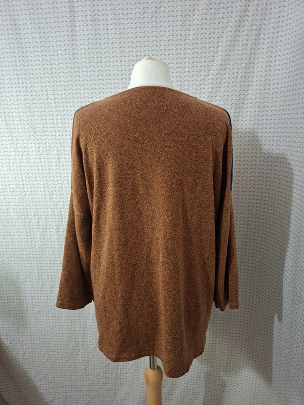 Pull marron Mademoiselle-Élégance - Taille M - 38