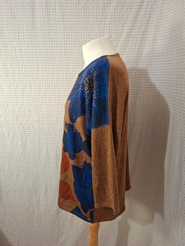 Pull marron Mademoiselle-Élégance - Taille M - 38