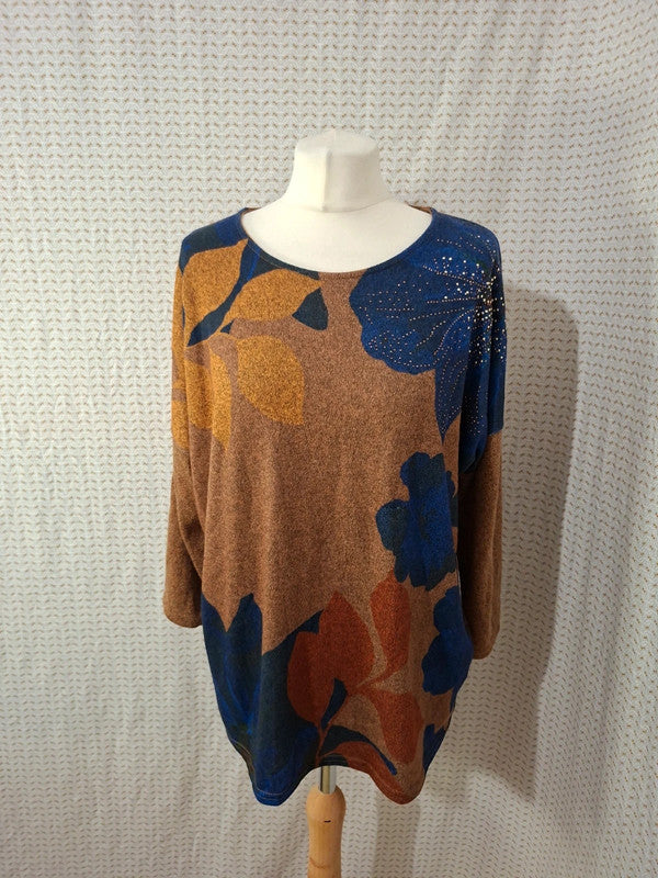 Pull marron Mademoiselle-Élégance - Taille M - 38