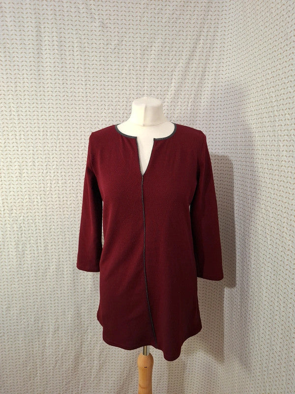 Blouse rouge Bordeaux Renatto Bene - Taille M - 38