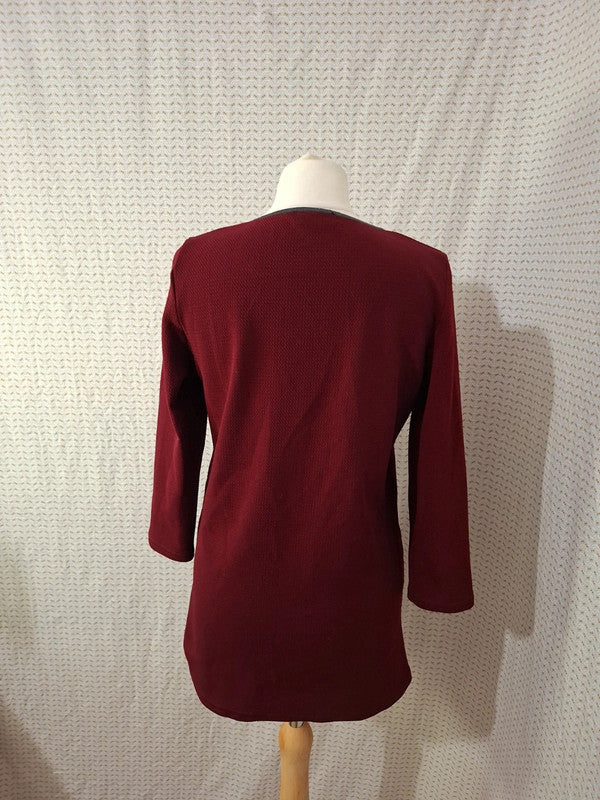 Blouse rouge Bordeaux Renatto Bene - Taille M - 38