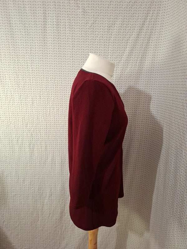 Blouse rouge Bordeaux Renatto Bene - Taille M - 38