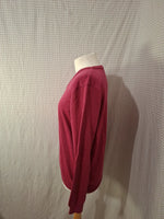 Pull col V fuchsia Olly Gan - Taille L - 40
