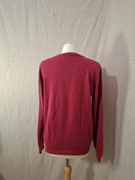 Pull col V fuchsia Olly Gan - Taille L - 40