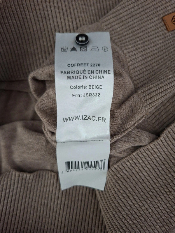 Pull léger blanc et marron Izac - Taille L - 40