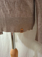 Pull léger blanc et marron Izac - Taille L - 40