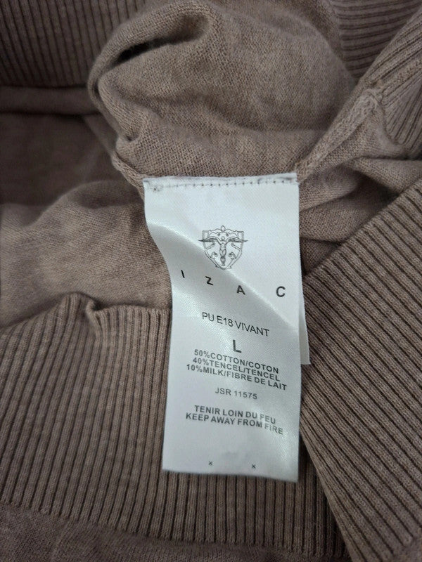 Pull léger blanc et marron Izac - Taille L - 40