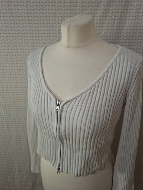 Top pull blanc Mademoiselle-Élégance - Taille M - 38