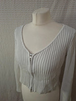 Top pull blanc Mademoiselle-Élégance - Taille M - 38