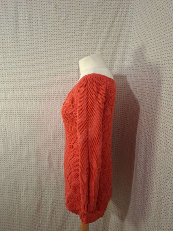 Robe pull orange Mademoiselle-Élégance - Taille L - 40