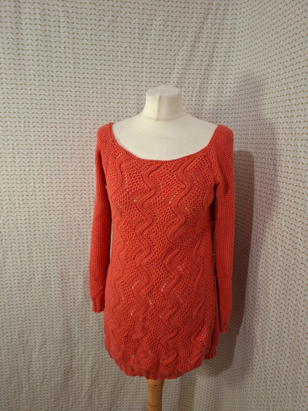 Robe pull orange Mademoiselle-Élégance - Taille L - 40
