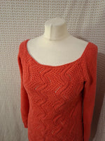 Robe pull orange Mademoiselle-Élégance - Taille L - 40