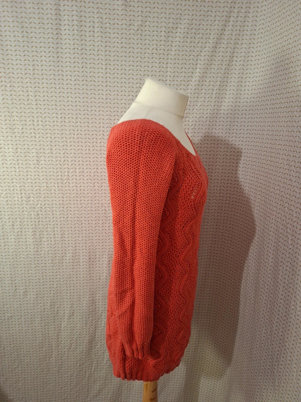 Robe pull orange Mademoiselle-Élégance - Taille L - 40
