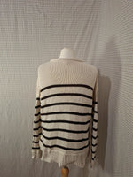 Pull blanc et noir H&M - Taille S - 36