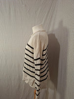 Pull blanc et noir H&M - Taille S - 36