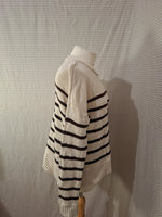 Pull blanc et noir H&M - Taille S - 36