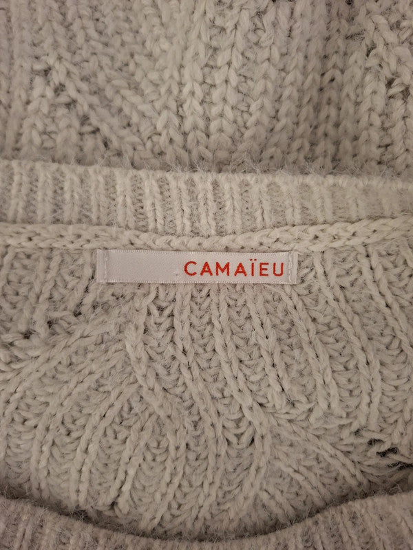 Pull blanc Camaïeu - Taille M - 38
