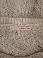 Pull blanc Camaïeu - Taille M - 38